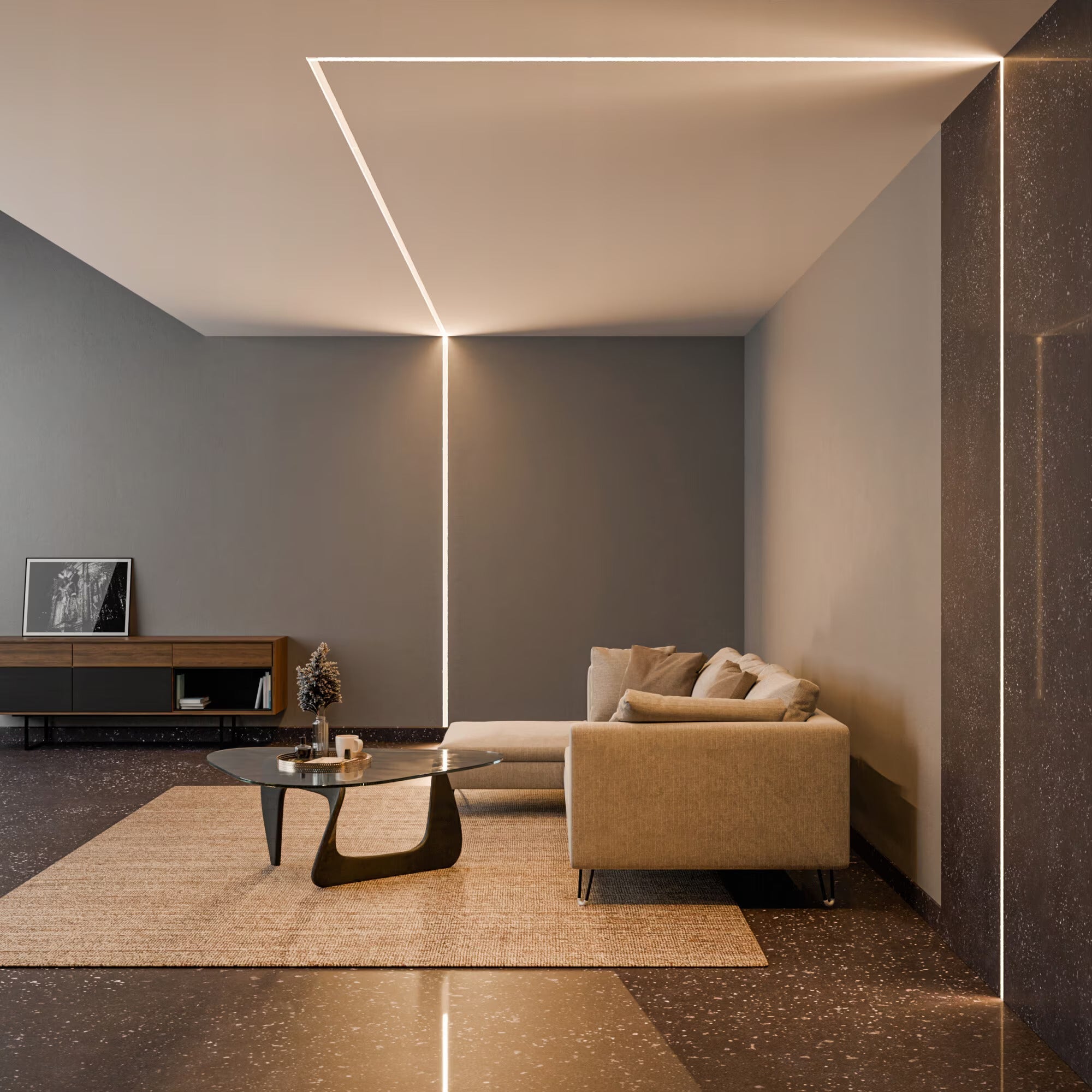 Profil Aluminiu pentru Banda LED Incastrabil sub Tencuiala 2M