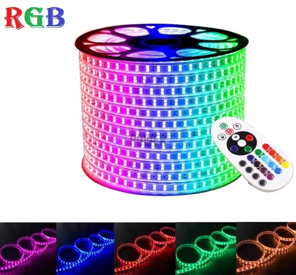 Rola Banda Led 5050 2 Randuri Rgb 220V -100M Strips