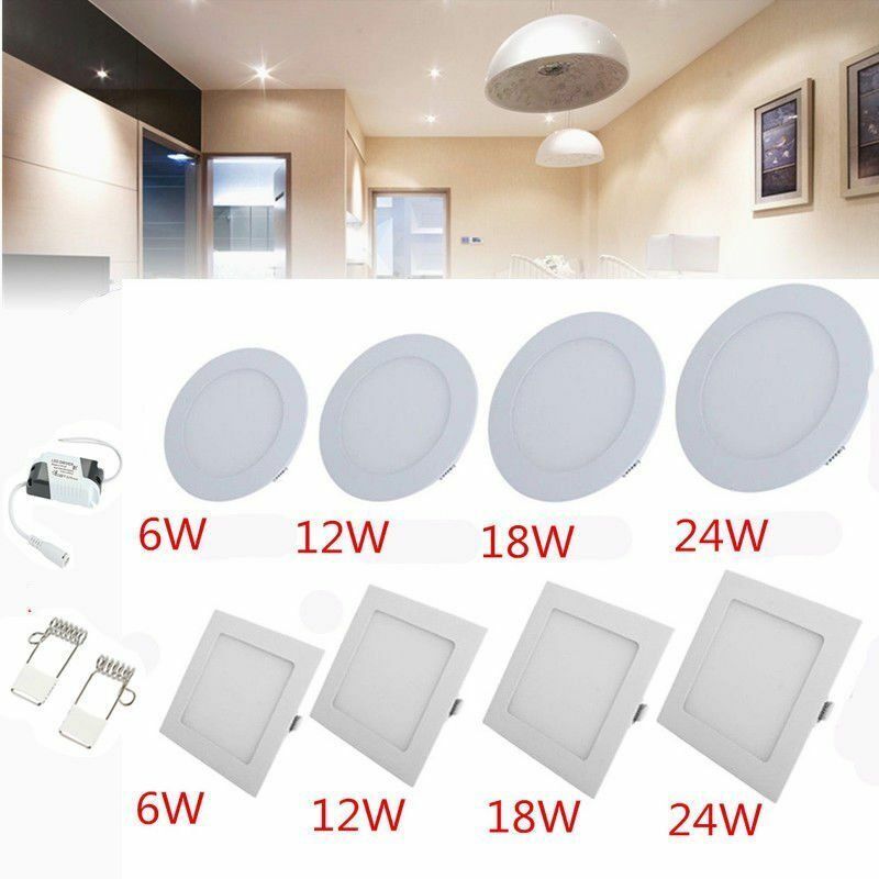 Spot LED 6W Slim Patrat Alb / 113x113mm / Incastrabil