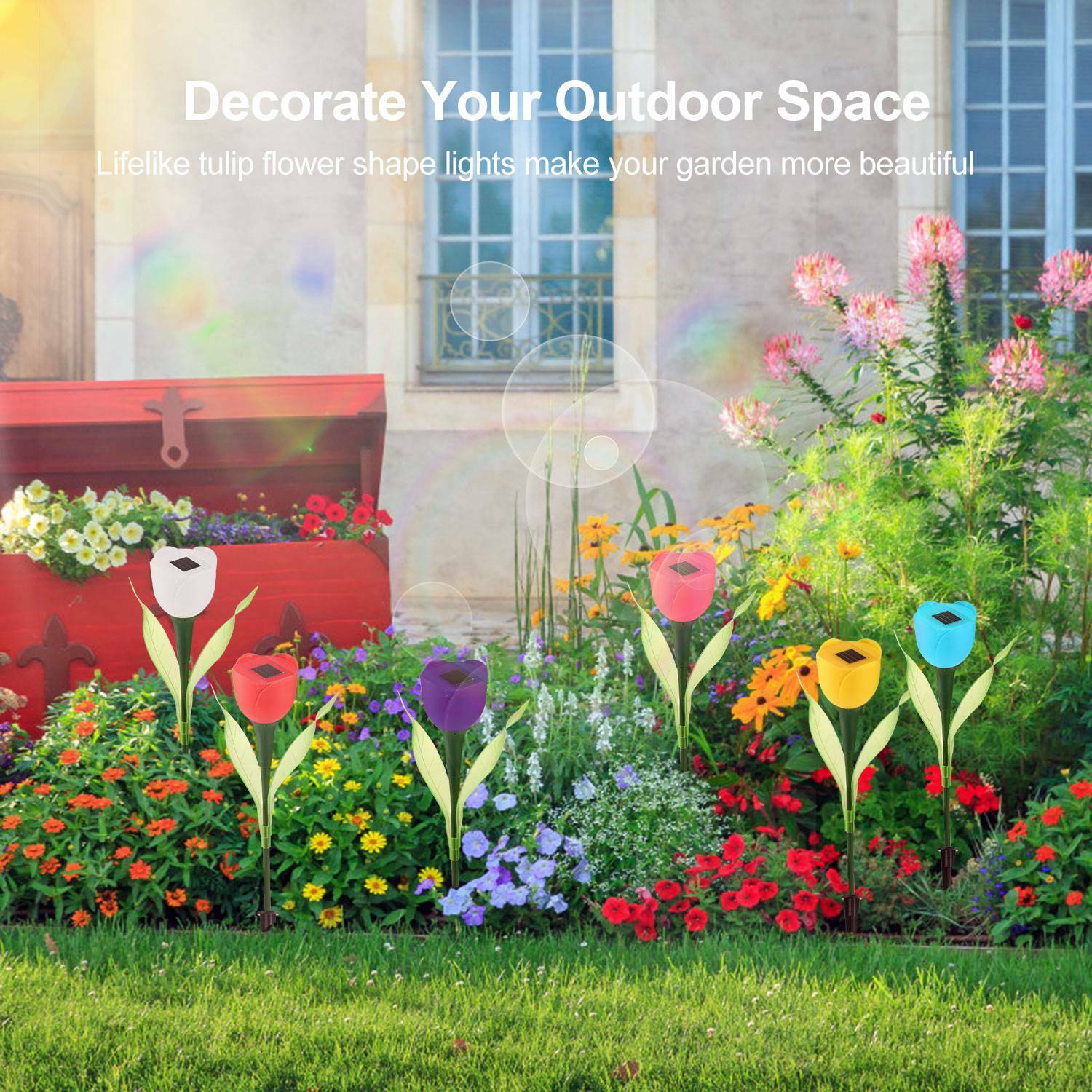 Lalea LED cu Incarcare Solara - Diverse Culori