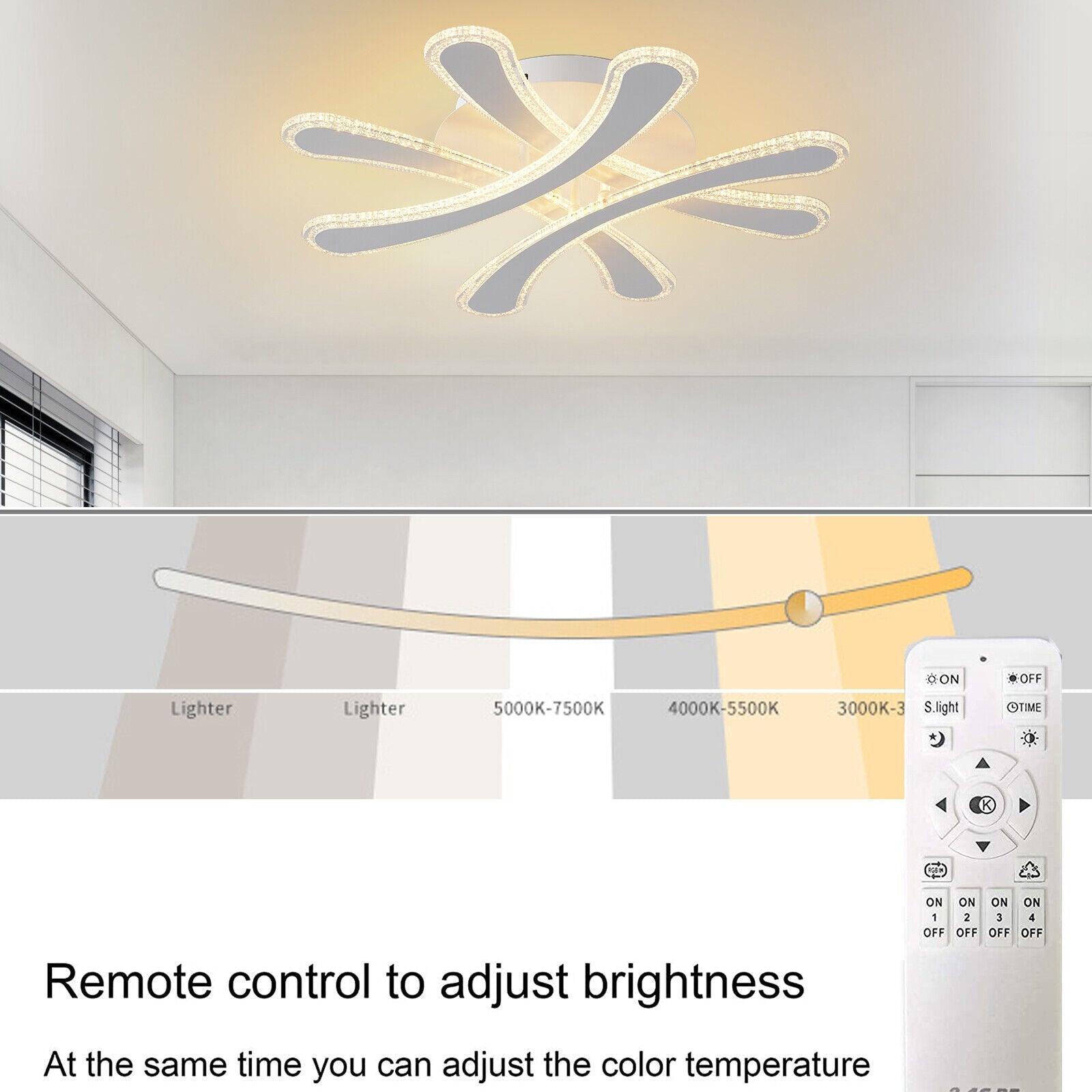 Lustra LED 144W Kyno Echivalent 500W Telecomanda