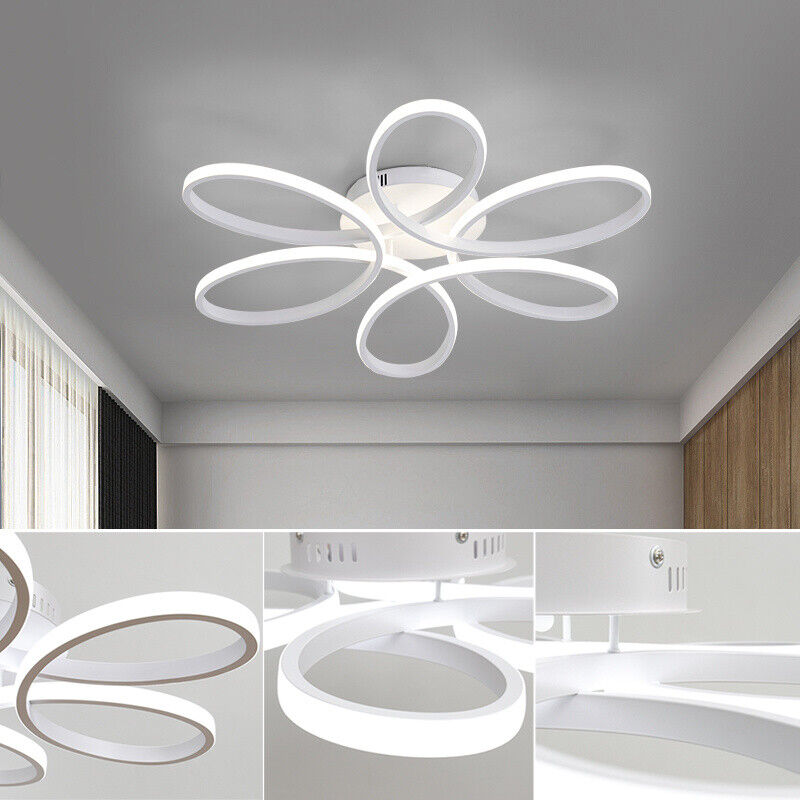 Lustra LED DAISY Alba Echivalent 800W Telecomanda