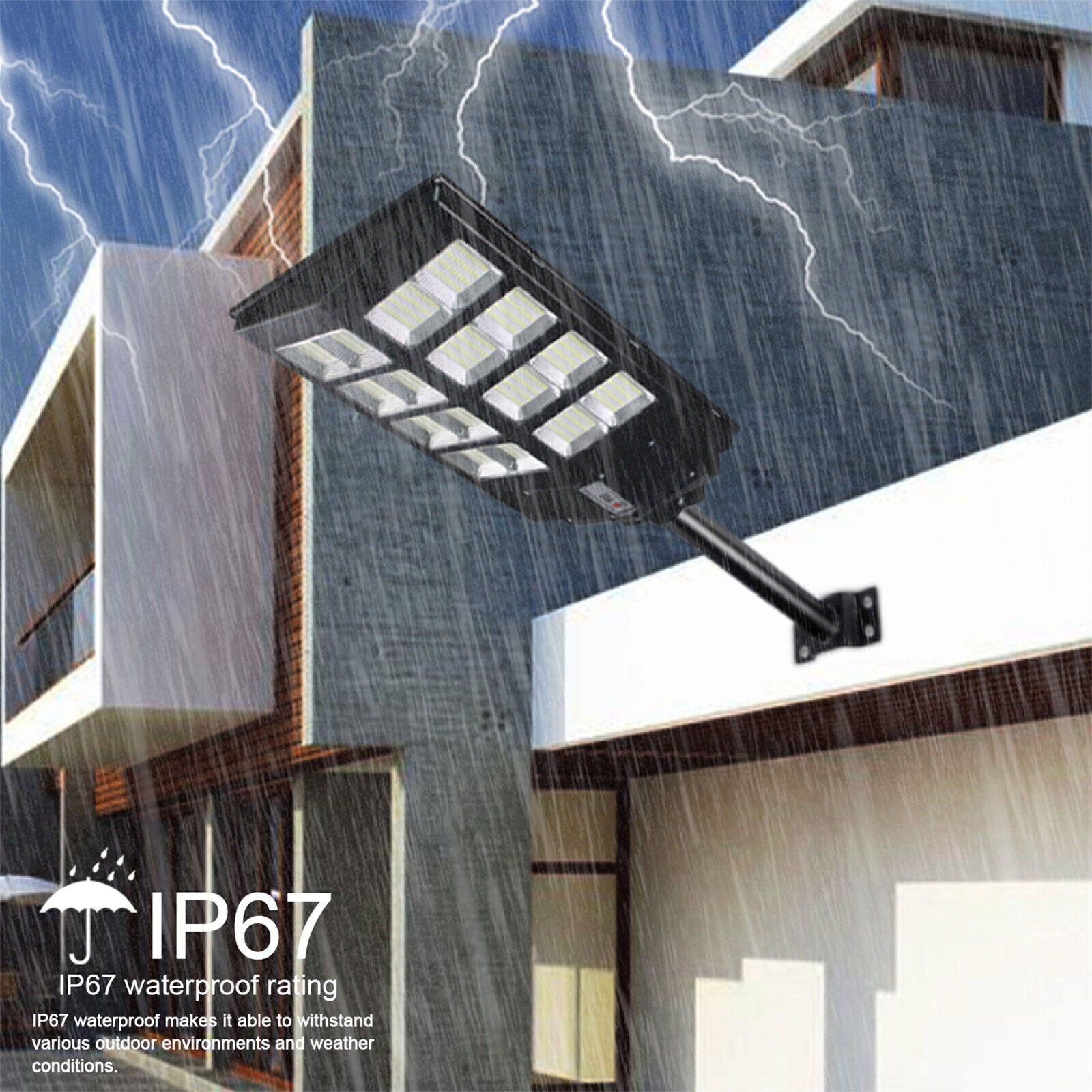 Lampa LED 900W Solara SLIM Senzor Miscare + Telecomanda