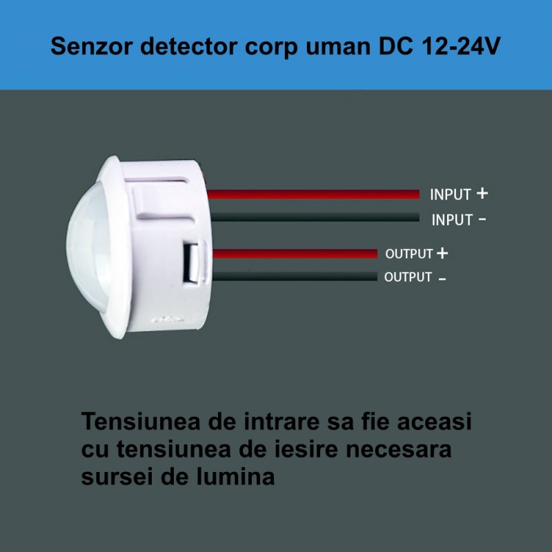 Senzor de Miscare PIR 12V-24V