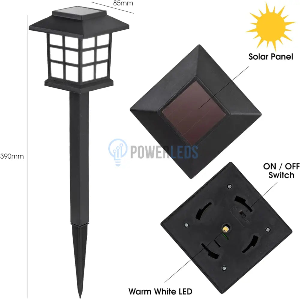 Set 2 Felinare Led Gradina Solar Past Landscape Pathway Lighting