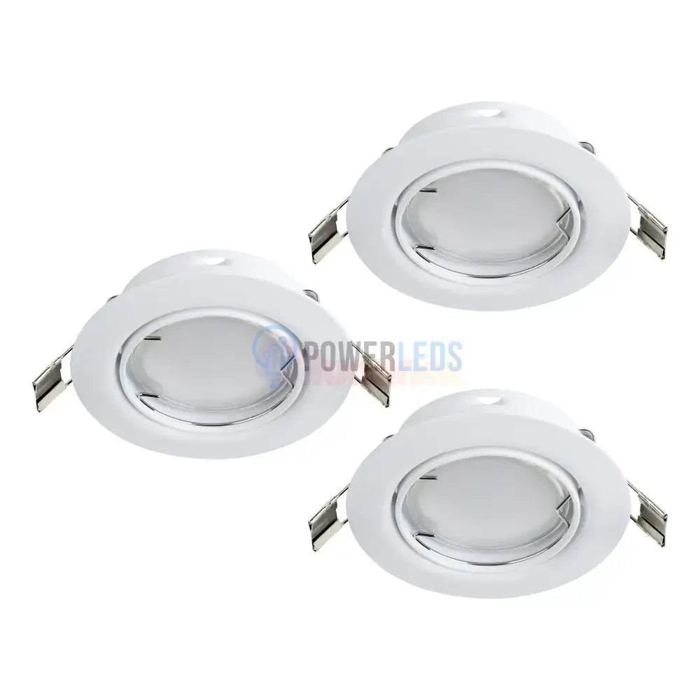 Set 3 Spoturi PENETO EGLO / Rotund / Alb / ⌀87mm / Incastrabil led spot light