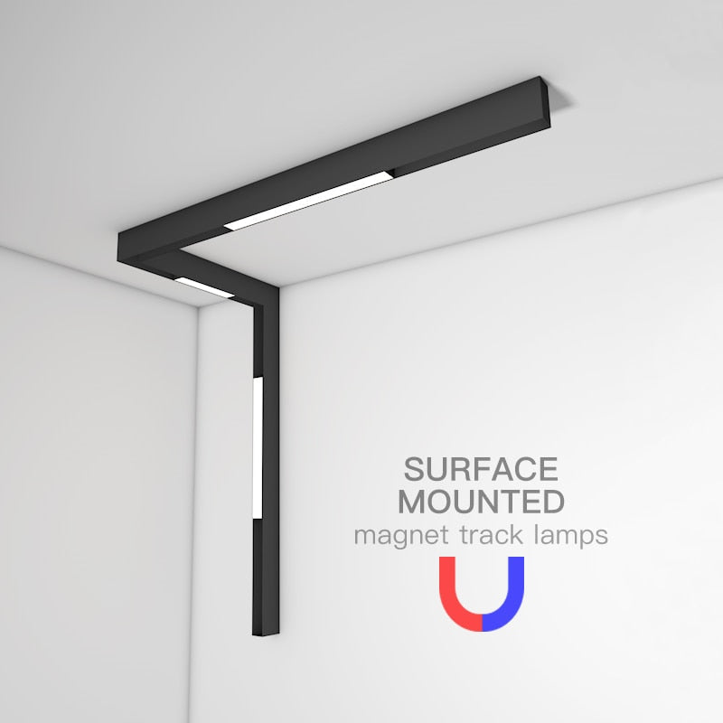 Spot LED 25W 90cm Magnetic Negru Liniar Mat