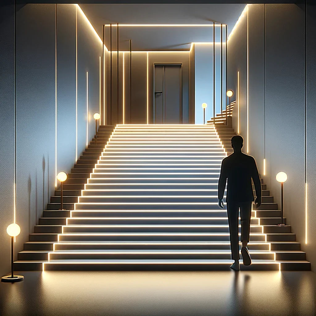 Sistem Iluminare Trepte cu Banda LED si Senzori - 17 Trepte - Maxim -