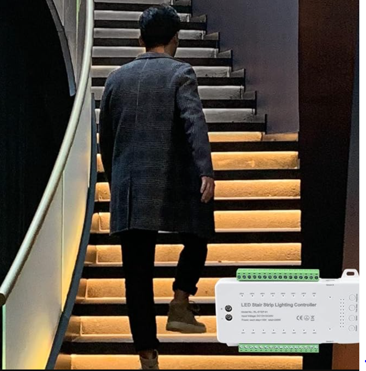 Sistem Iluminare Trepte cu Banda LED si Senzori - 32 Trepte - Maxim -