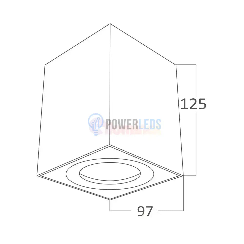 Spot Aplicat Dreptunghiular Alb Dulie GU10 12.5CM SPOT LED APLICAT / GU10 / ALBA led ceiling light