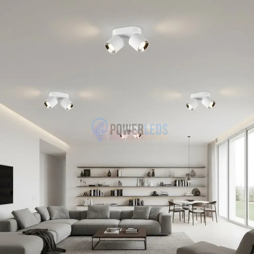 Spot LED Cilindric Aplicat Alb Dulie 2xGU10 Ø18x12CM led ceiling light