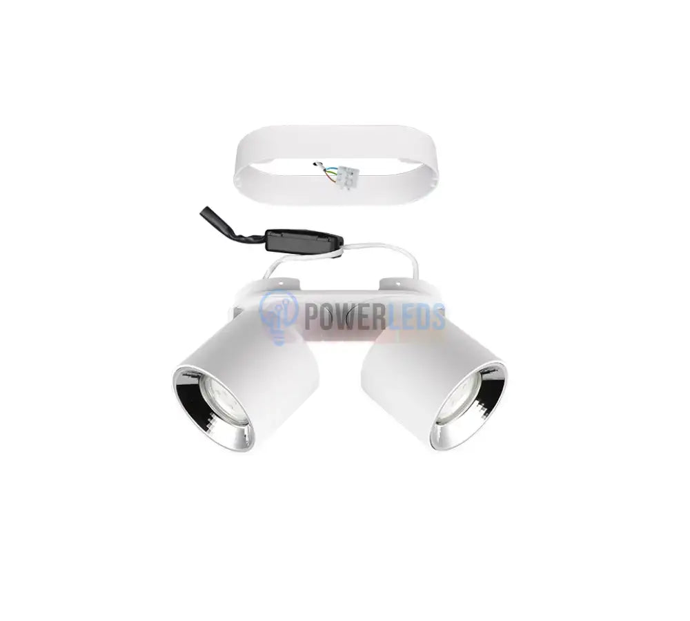 Spot LED Cilindric Aplicat Alb Dulie 2xGU10 Ø18x12CM led ceiling light