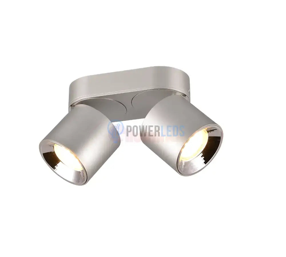 Spot LED Cilindric Aplicat Argintiu Dulie 2xGU10 Ø18x12CM led ceiling light