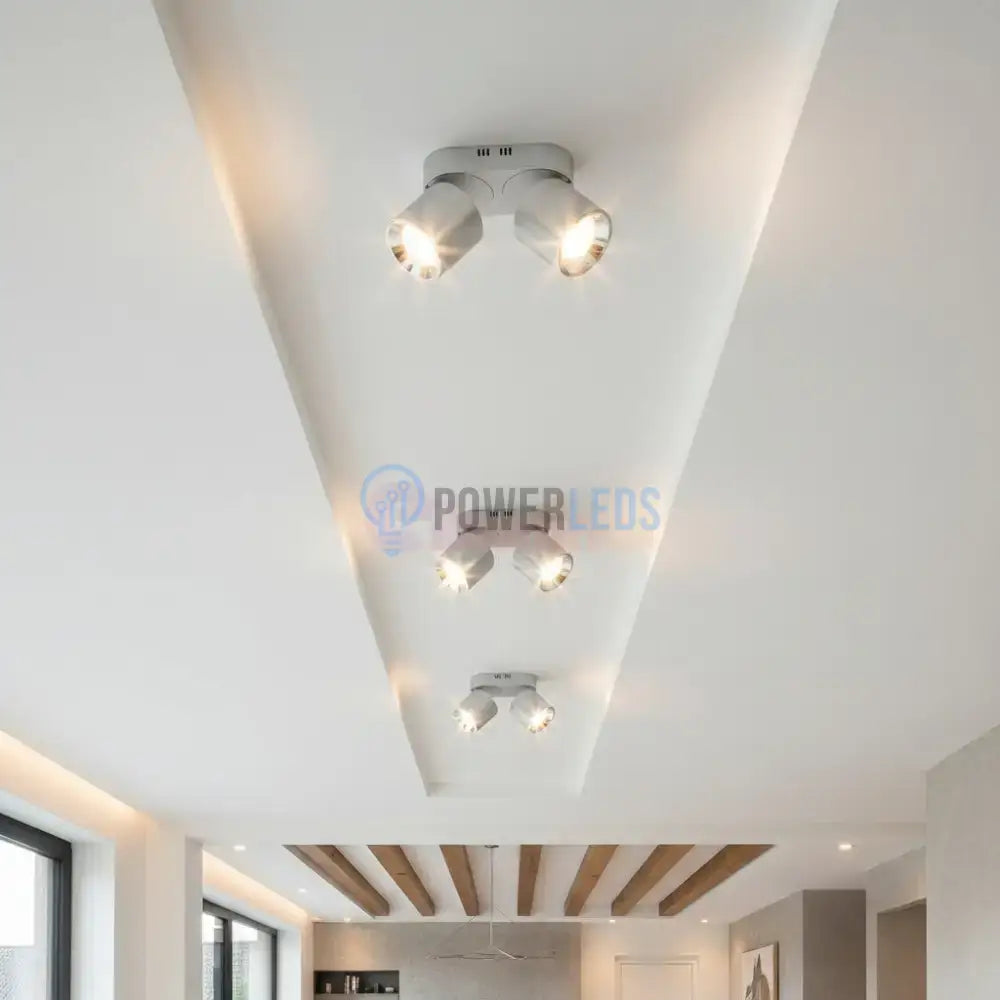 Spot LED Cilindric Aplicat Argintiu Dulie 2xGU10 Ø18x12CM led ceiling light