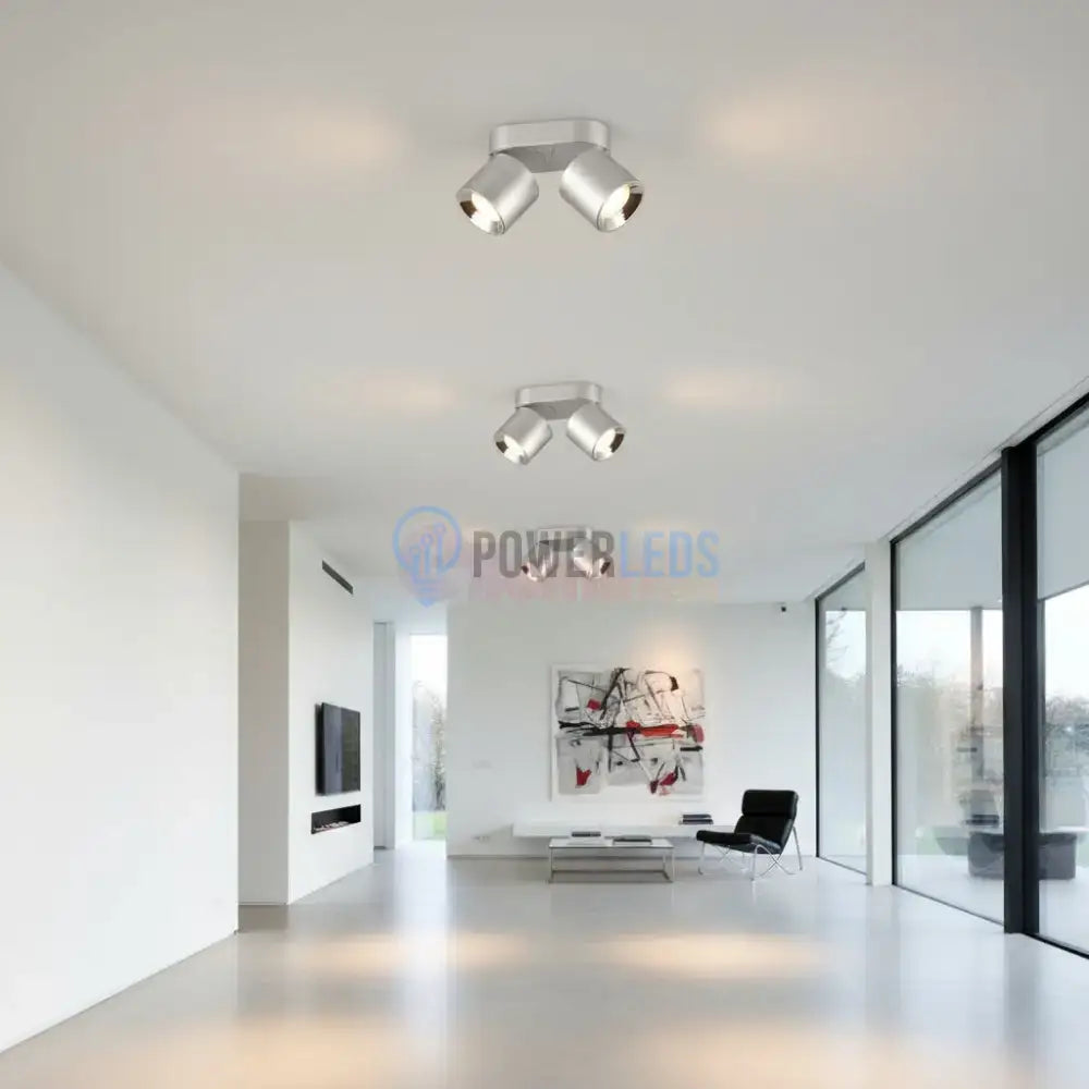 Spot LED Cilindric Aplicat Argintiu Dulie 2xGU10 Ø18x12CM led ceiling light