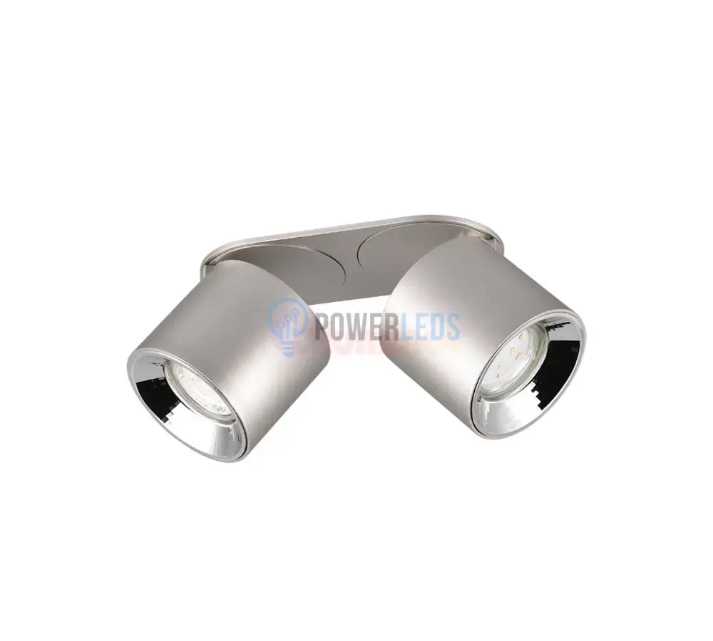 Spot LED Cilindric Aplicat Argintiu Dulie 2xGU10 Ø18x12CM led ceiling light