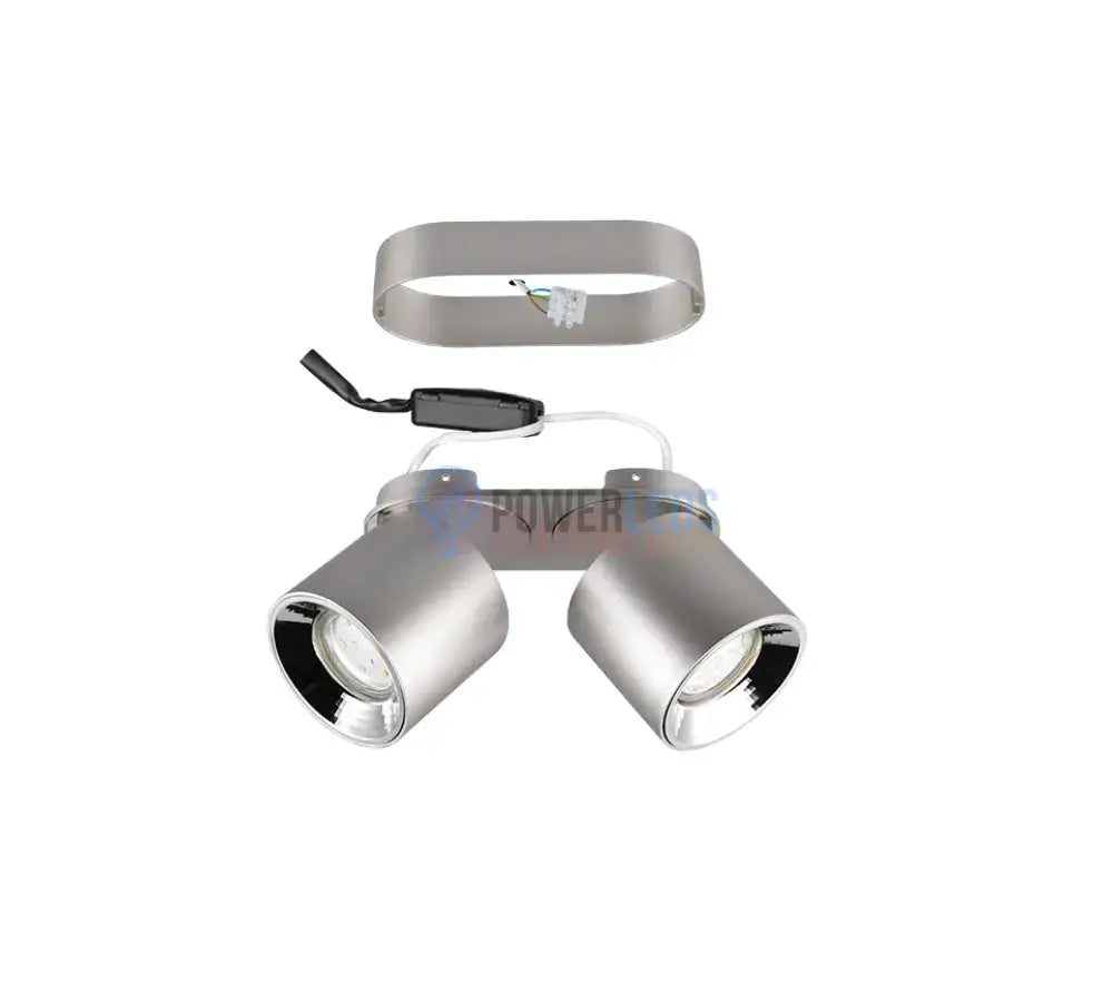 Spot LED Cilindric Aplicat Argintiu Dulie 2xGU10 Ø18x12CM led ceiling light