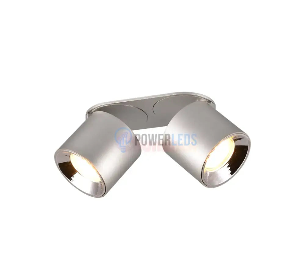 Spot LED Cilindric Aplicat Argintiu Dulie 2xGU10 Ø18x12CM led ceiling light