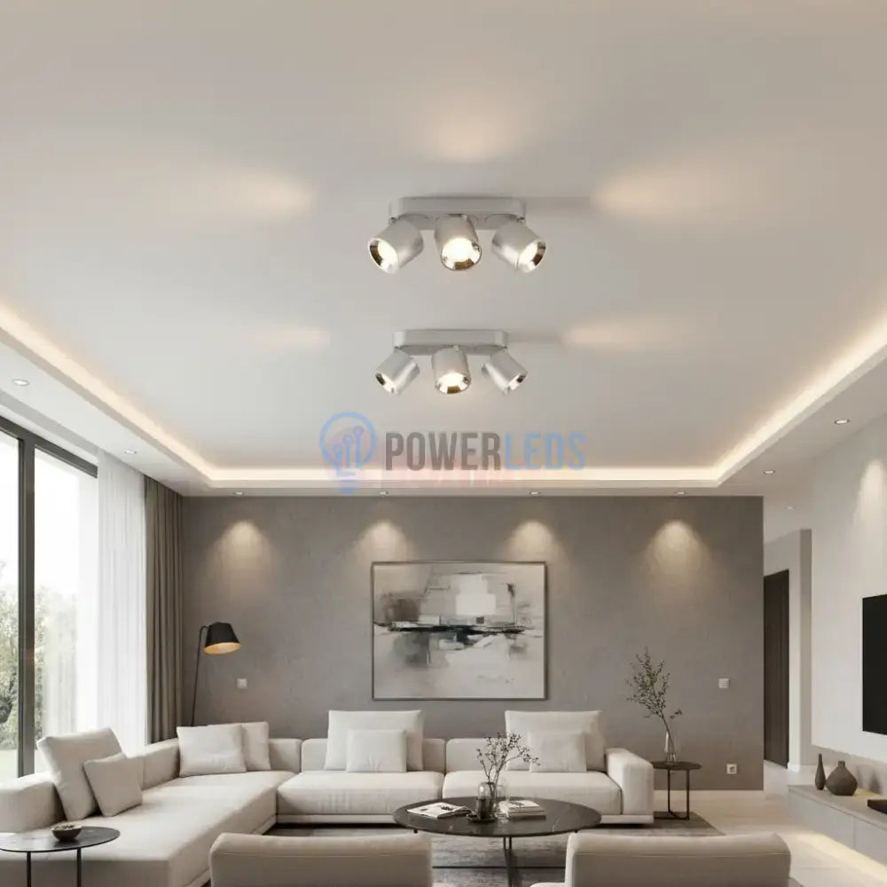 Spot LED Cilindric Aplicat Argintiu Dulie 3xGU10 L27.3 x H12CM led ceiling light