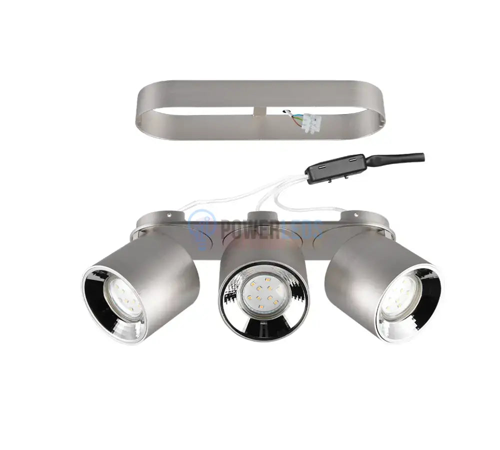 Spot LED Cilindric Aplicat Argintiu Dulie 3xGU10 L27.3 x H12CM led ceiling light