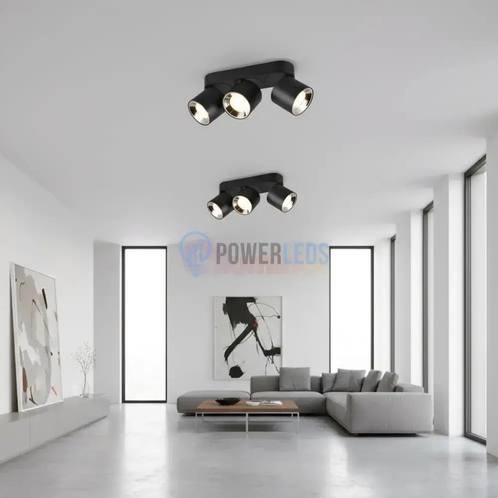 Spot LED Cilindric Aplicat Negru Dulie 3xGU10 L27.3 x H12CM led ceiling light