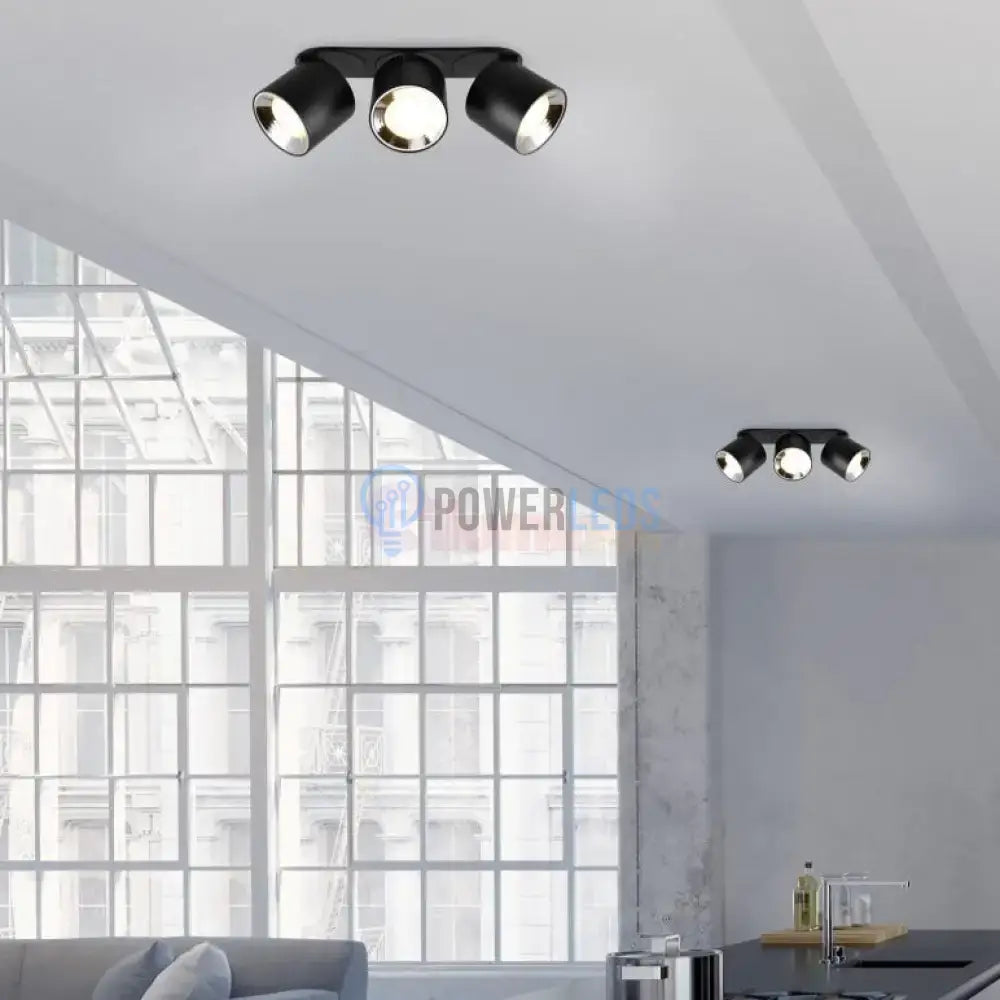 Spot LED Cilindric Aplicat Negru Dulie 3xGU10 L27.3 x H12CM led ceiling light