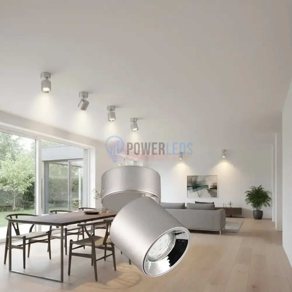 Spot LED Cilindric Aplicat Argintiu Dulie GU10 Ø8.7x12CM led ceiling light