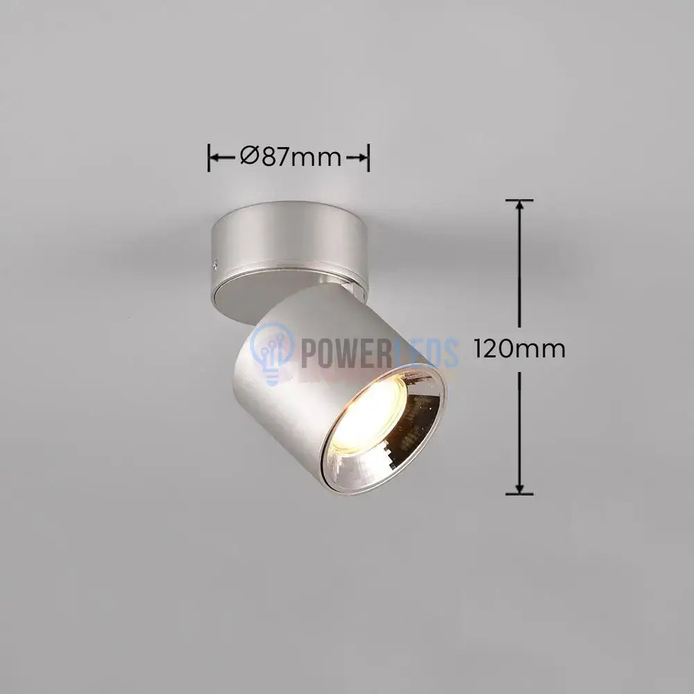 Spot LED Cilindric Aplicat Argintiu Dulie GU10 Ø8.7x12CM led ceiling light