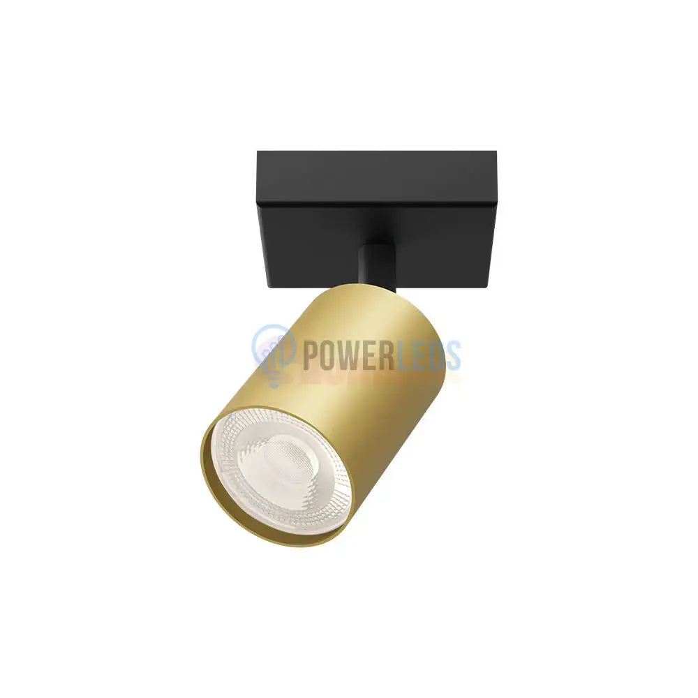 Spot Aplicat Orientabil Rotund Negru & Auriu Dulie GU10 Ø55x120mm led ceiling light
