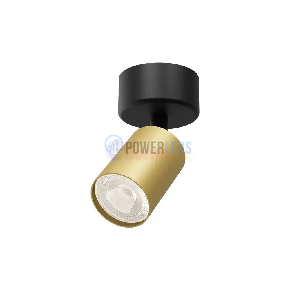 Spot Aplicat Orientabil Rotund Negru & Auriu Dulie GU10 Ø60x130mm led ceiling light