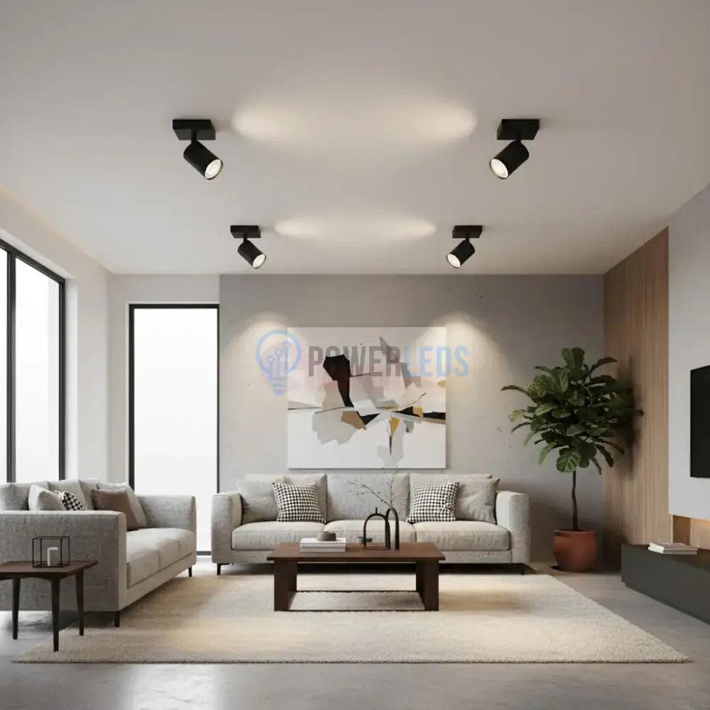 Spot Aplicat Orientabil Rotund Negru Dulie GU10 Ø55x120mm led ceiling light