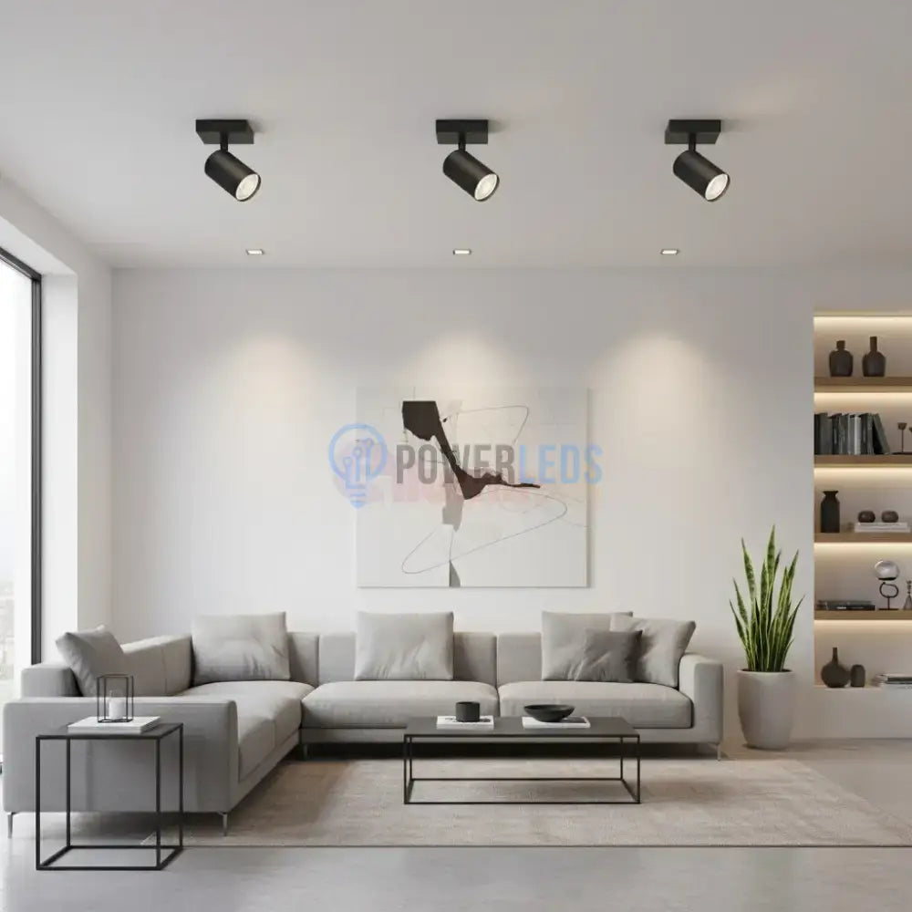 Spot Aplicat Orientabil Rotund Negru Dulie GU10 Ø55x120mm led ceiling light