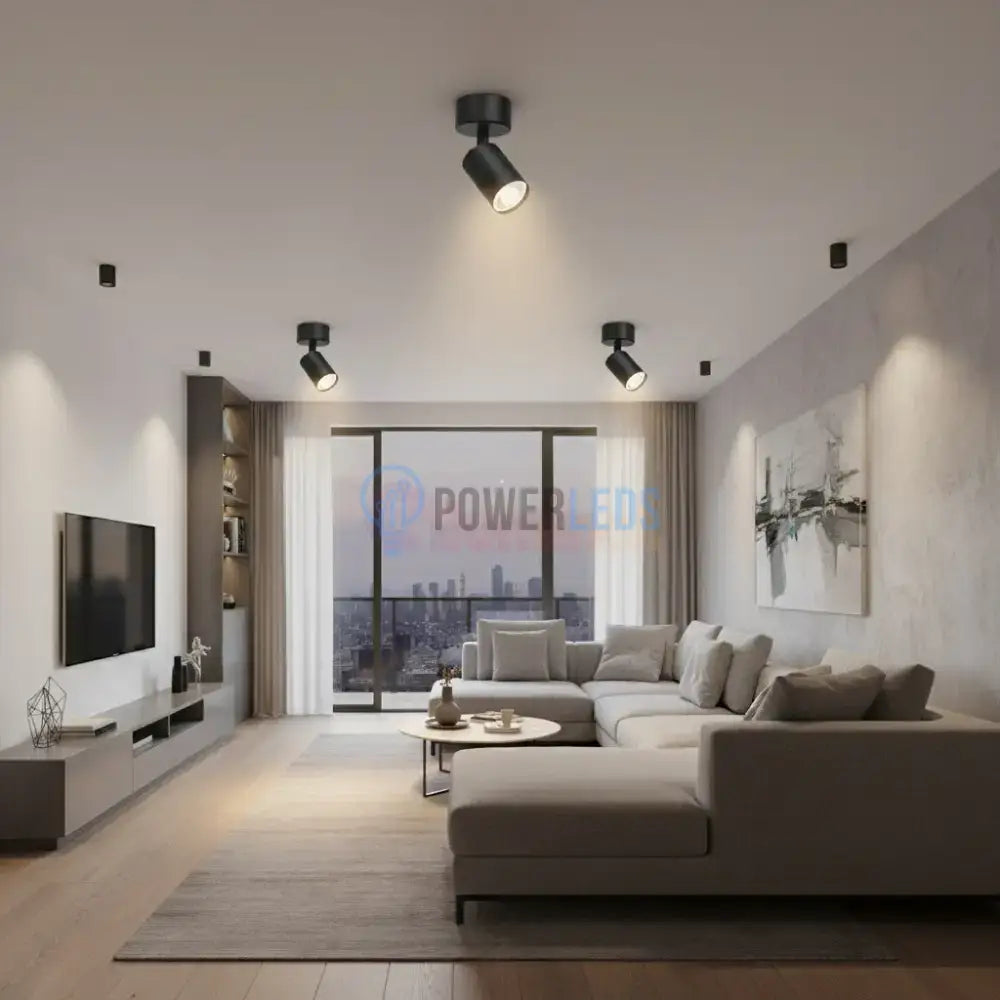 Spot Aplicat Orientabil Rotund Negru Dulie GU10 Ø60x130mm led ceiling light