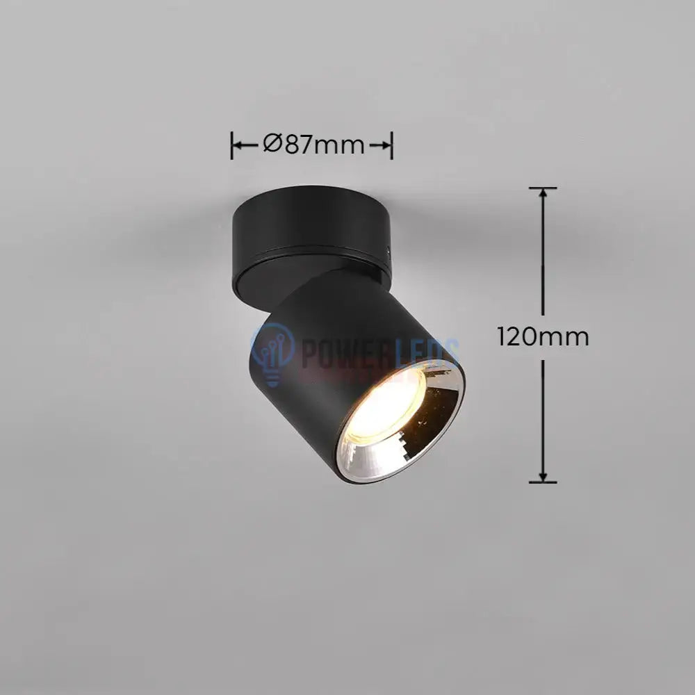 Spot LED Cilindric Aplicat Negru Dulie GU10 Ø8.7x12CM led ceiling light