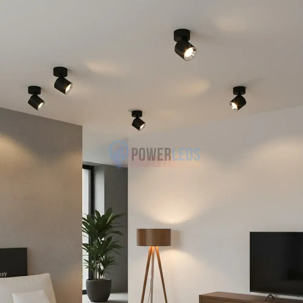 Spot LED Cilindric Aplicat Negru Dulie GU10 Ø8.7x12CM led ceiling light