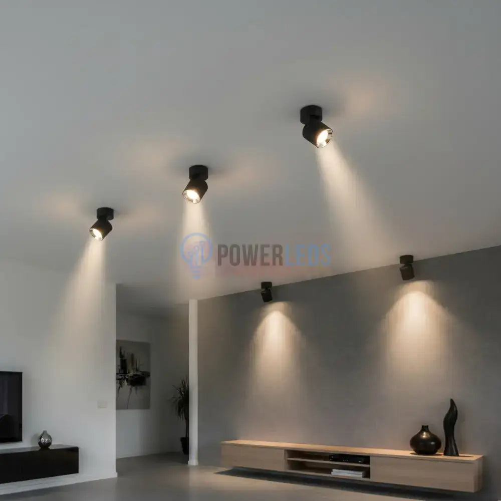Spot LED Cilindric Aplicat Negru Dulie GU10 Ø8.7x12CM led ceiling light