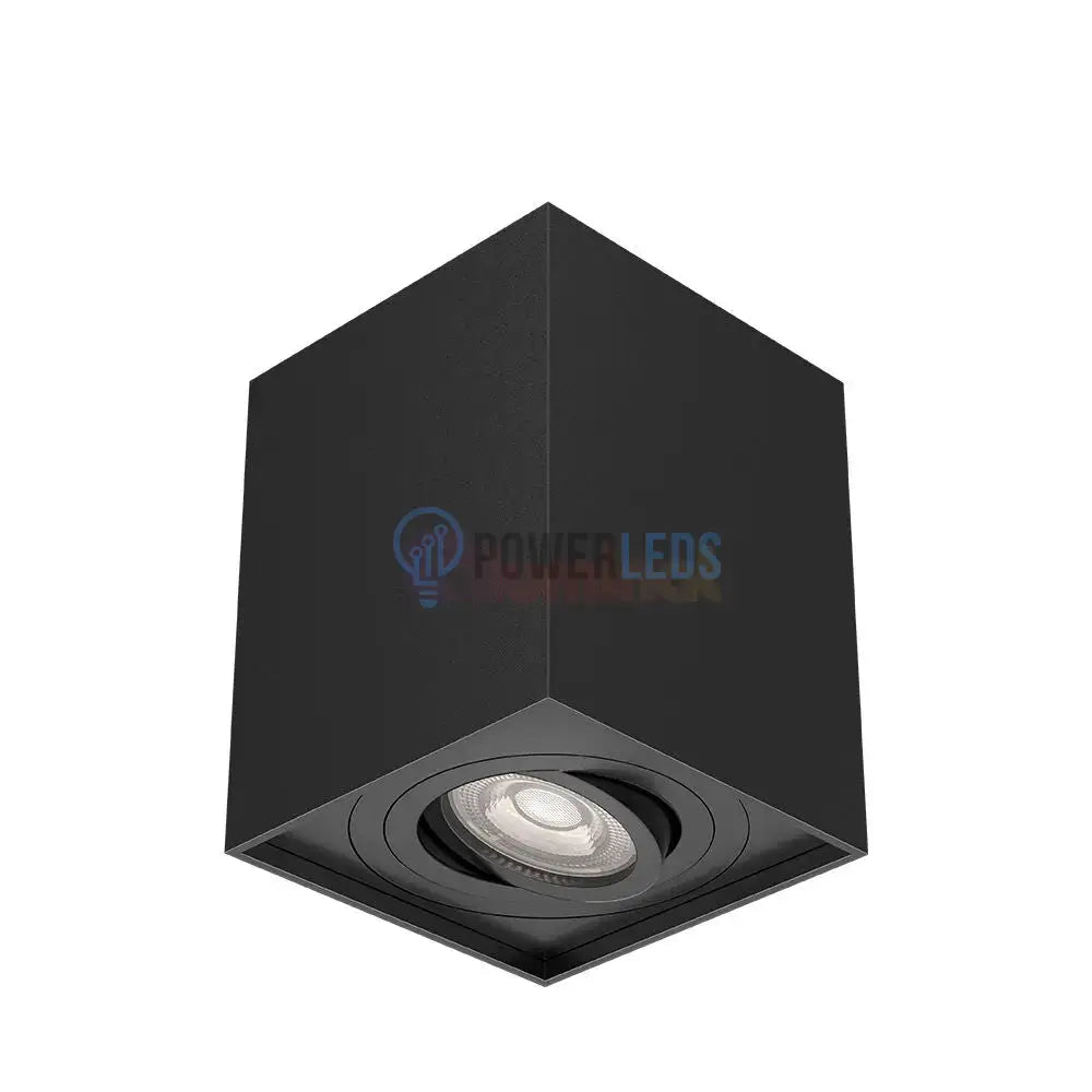 Spot Aplicat Patrat Fascicul Reglabil Negru Dulie GU10 L80xH100mm led ceiling light