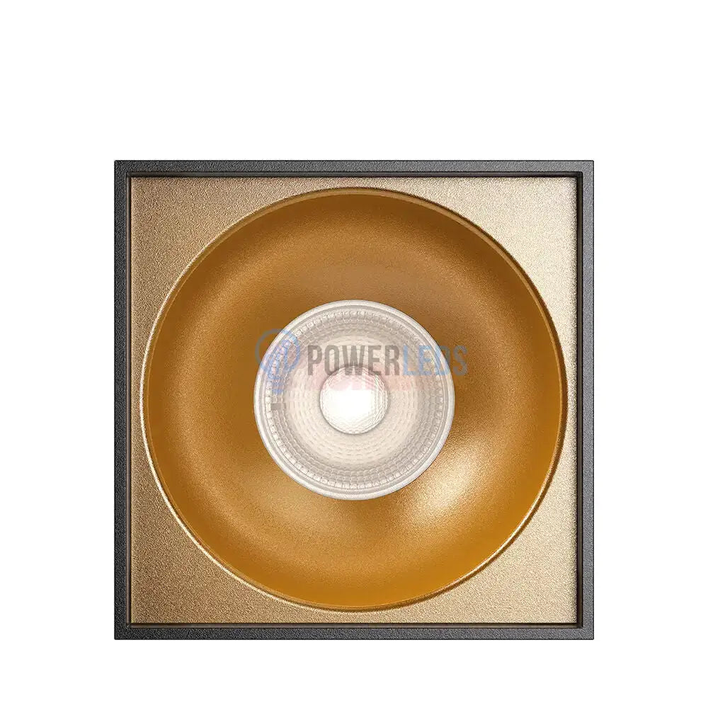 Spot Aplicat Patrat Negru & Auriu Dulie GU10 L97xH140mm led ceiling light