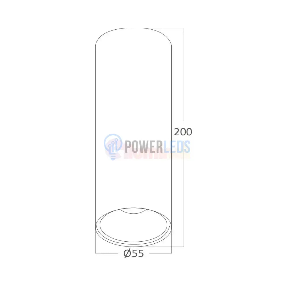 Spot Aplicat Rotund Alb Dulie GU10 Ø55x200mm led ceiling light