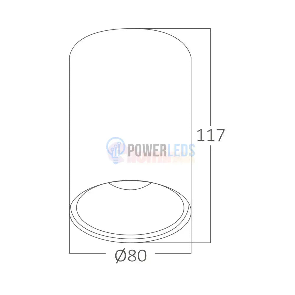 Spot Aplicat Rotund Alb & Negru Dulie GU10 Ø80x117mm led ceiling light