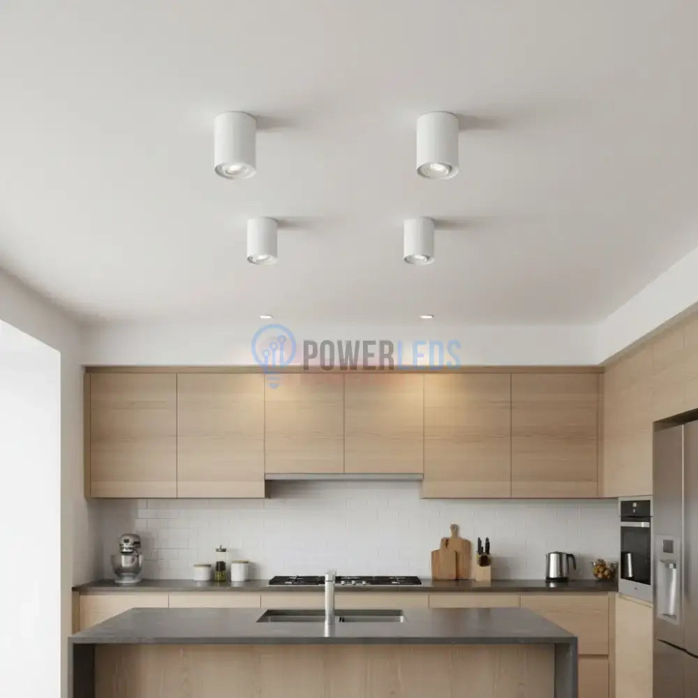 Spot Aplicat Rotund Fascicul Reglabil Alb Dulie GU10 Ø94x125mm led ceiling light