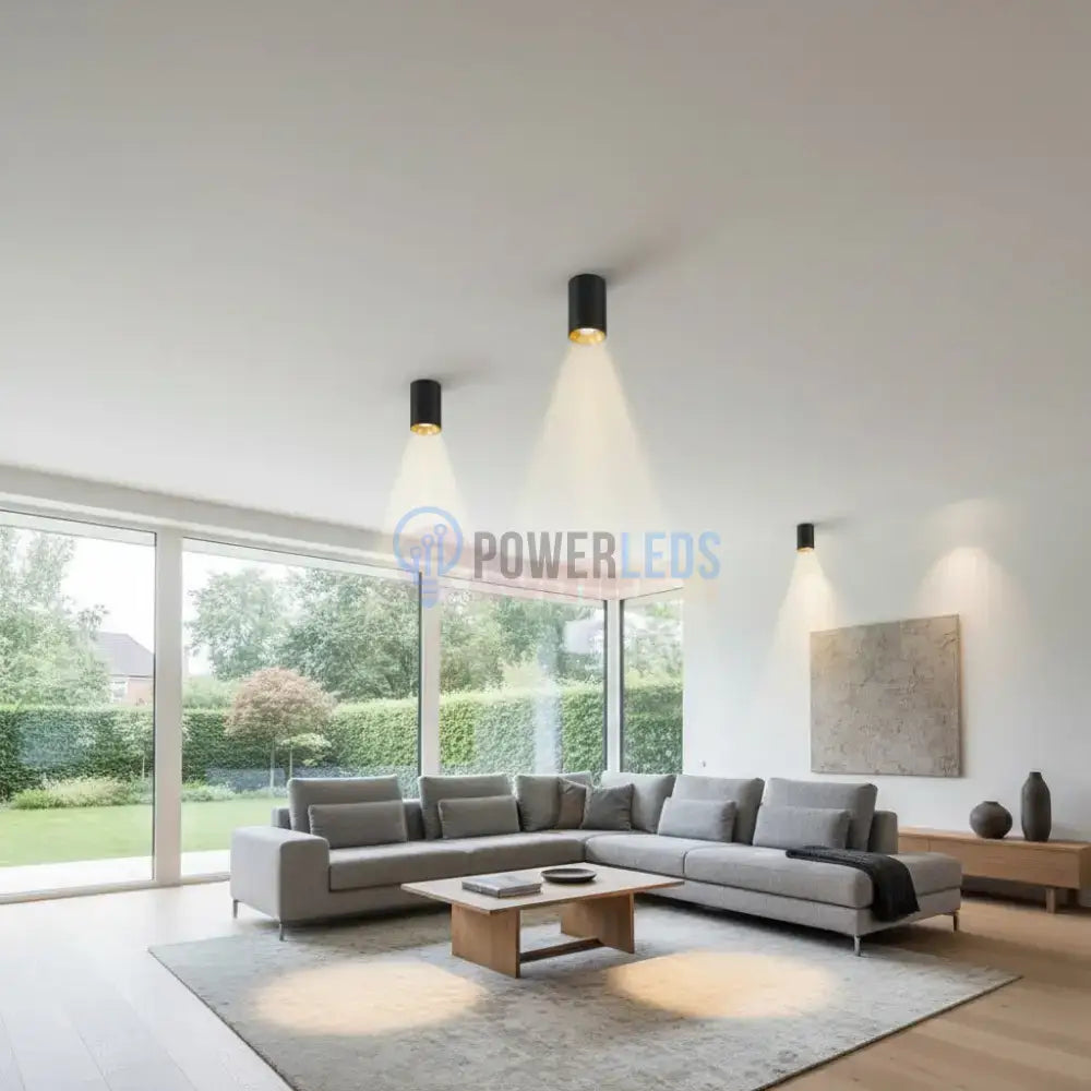Spot Aplicat Rotund Negru & Auriu Dulie GU10 Ø80x117mm led ceiling light