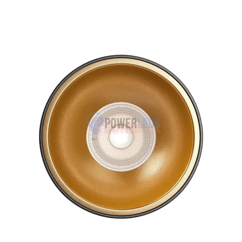 Spot Aplicat Rotund Negru & Auriu Dulie GU10 Ø80x117mm led ceiling light