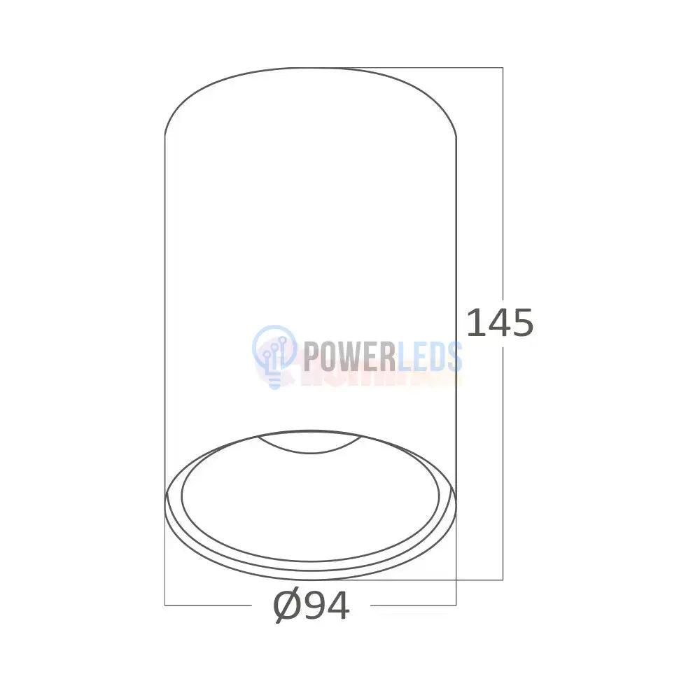 Spot Aplicat Rotund Negru & Auriu Dulie GU10 Ø94x145mm led ceiling light