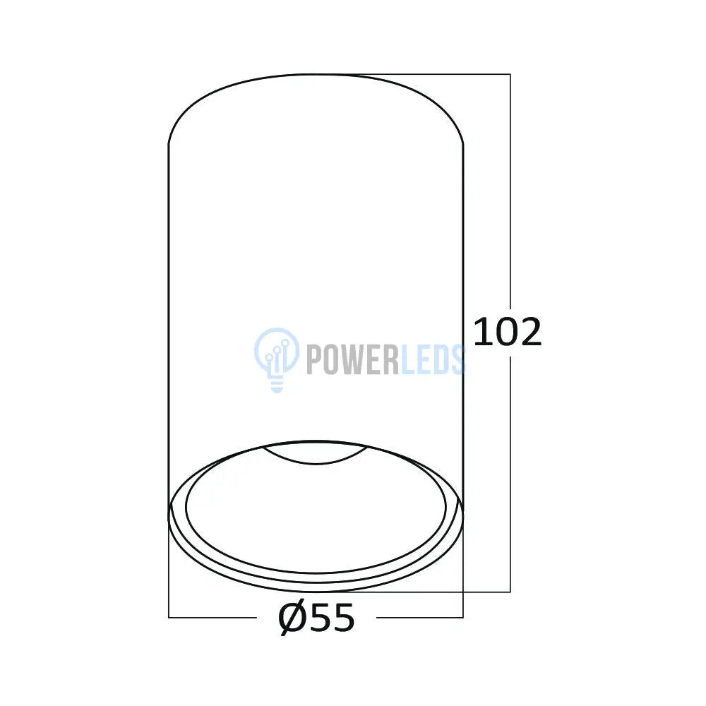Spot Cilindric Aplicat GAMA Gold 10cm powerleds.ro