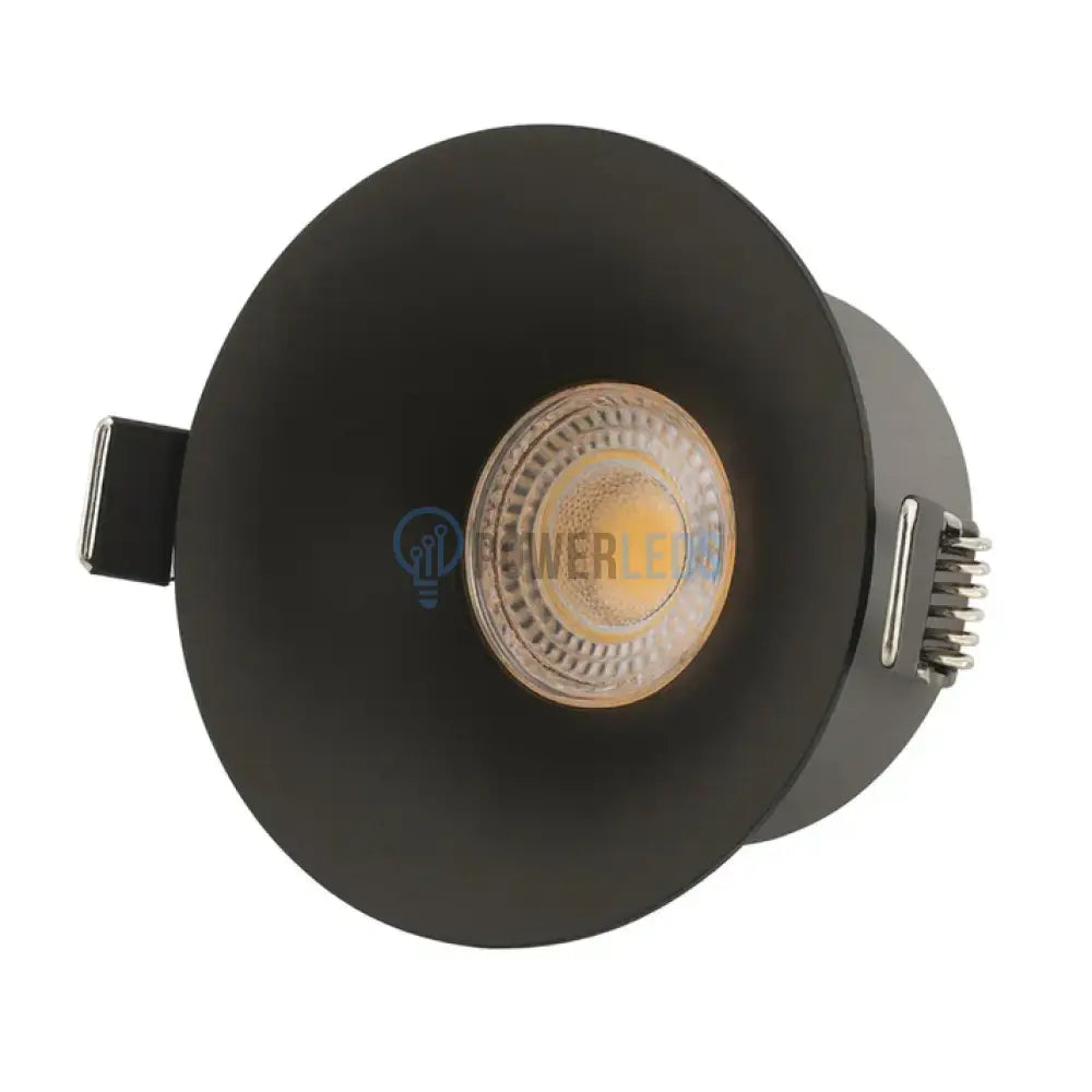 Spot COB LED 12W Rotund Negru / ⌀78mm / Incastrabil / Lumina Calda powerleds.ro