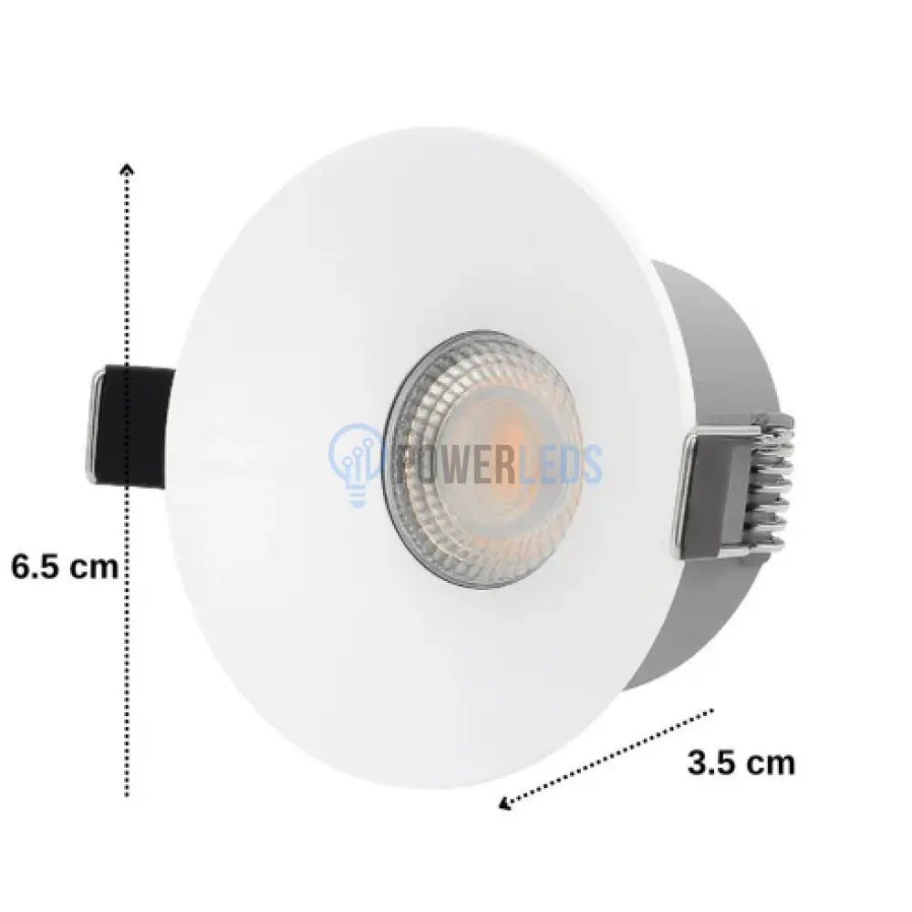Spot COB LED 7W Rotund Alb / ⌀65mm / Incastrabil / Lumina Calda powerleds.ro