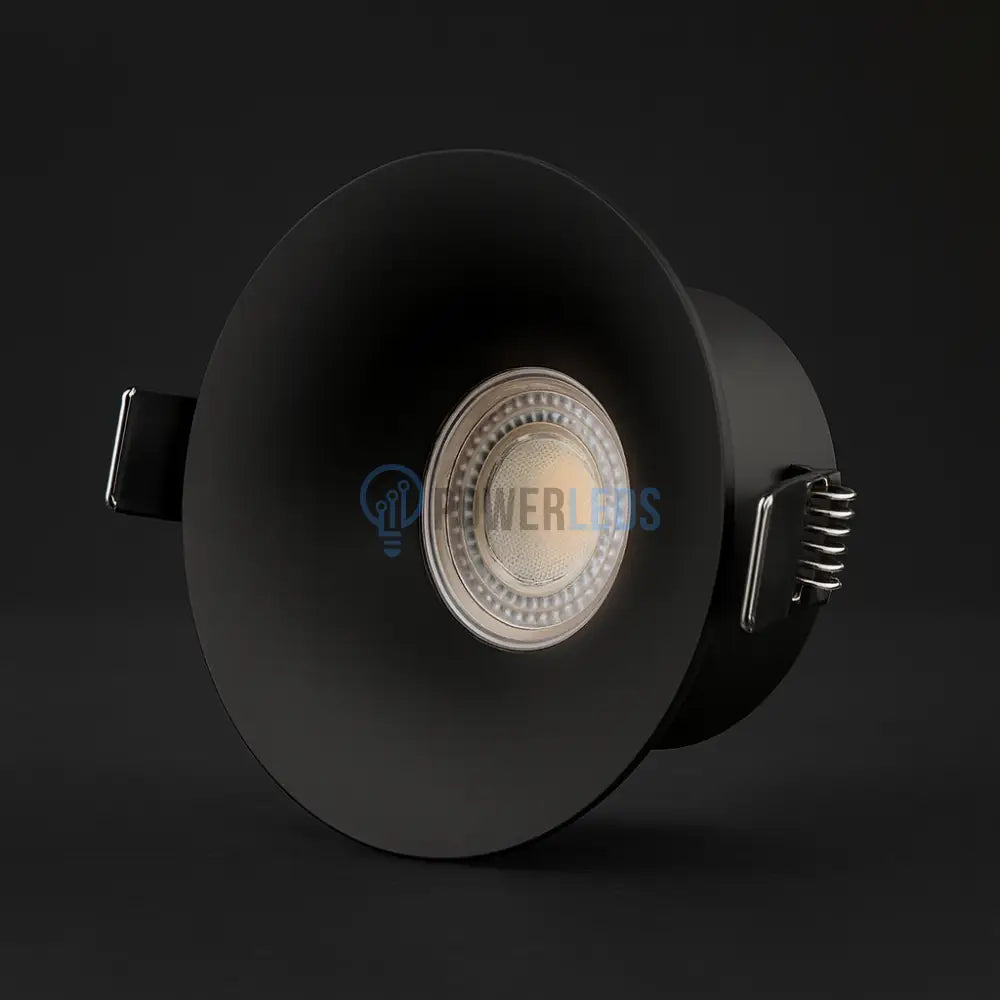 Spot COB LED 7W Rotund Negru / ⌀65mm / Incastrabil / Lumina Calda powerleds.ro