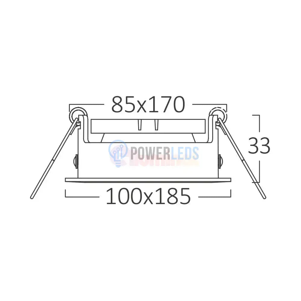 Spot Incastrat Dreptunghiular Fascicul Reglabil Alb & Negru Dulie 2xGU10 L185xH33mm led ceiling light