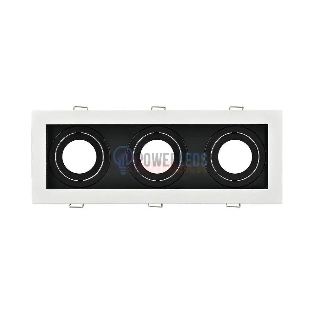 Spot Incastrat Dreptunghiular Fascicul Reglabil Alb & Negru Dulie 3xGU10 L270xH33mm led ceiling light